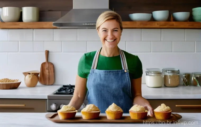 대체 식품으로 만드는 저지방 디저트 - Healthy Baking Delight in a Modern Kitchen**
A cheerful, dynamic image of a woman in her late 30s, ...